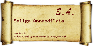 Saliga Annamária névjegykártya